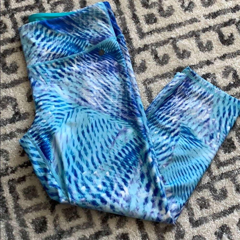 Teal and blue leggings